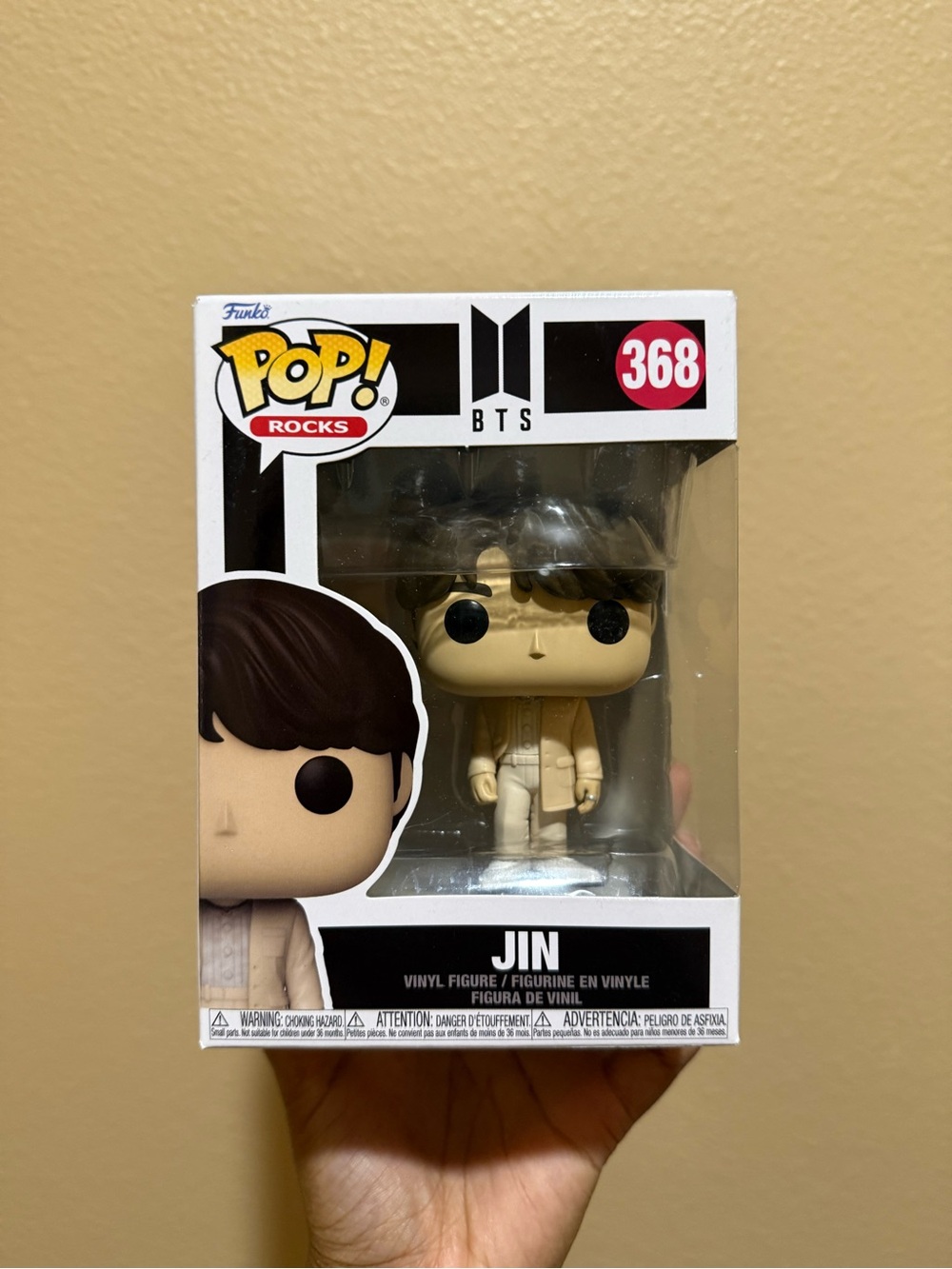 Funko Pop! Rocks BTS Jin Vinyl Figure - Cream & Brown
